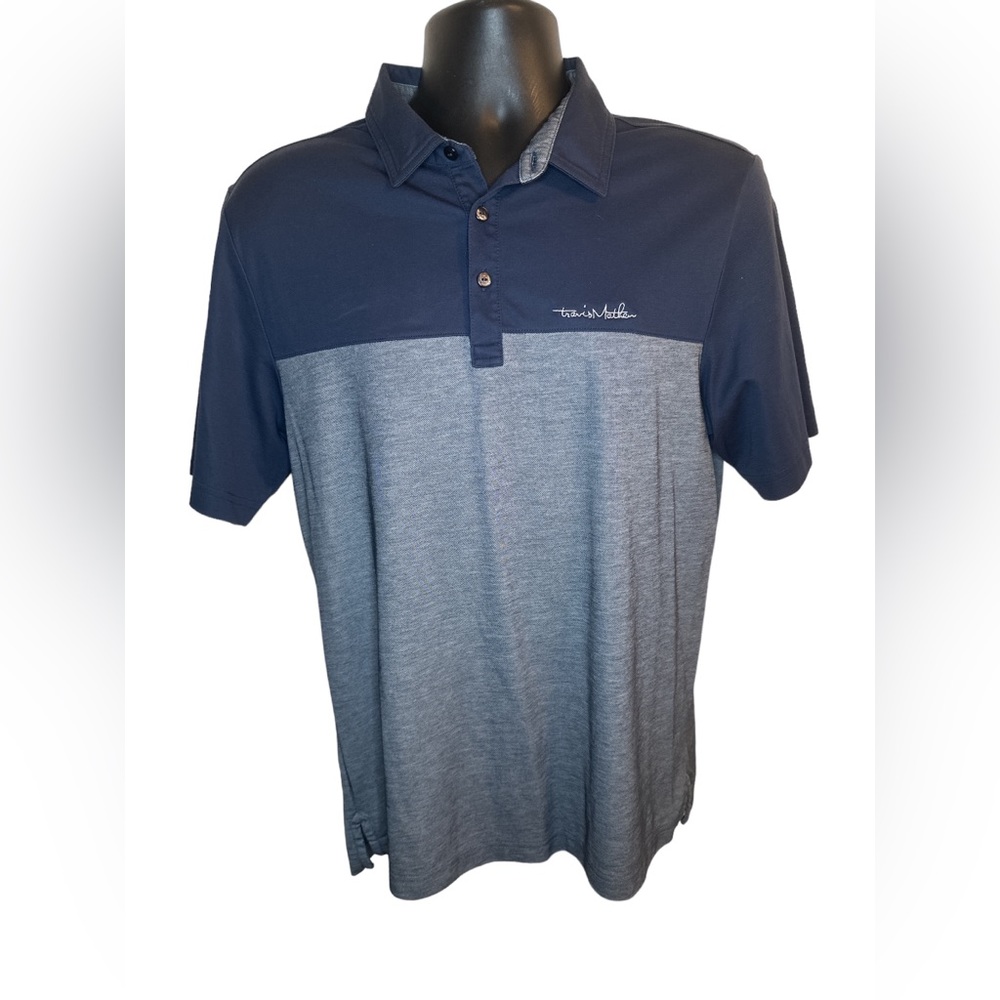 Travis Mathew Men’s Golf Polo size M Blue and Gray - Picture 2 of 4